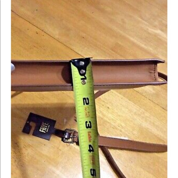 New $218 FRYE Tan Leather Braid BELT Remove BAG XL - Picture 6 of 13